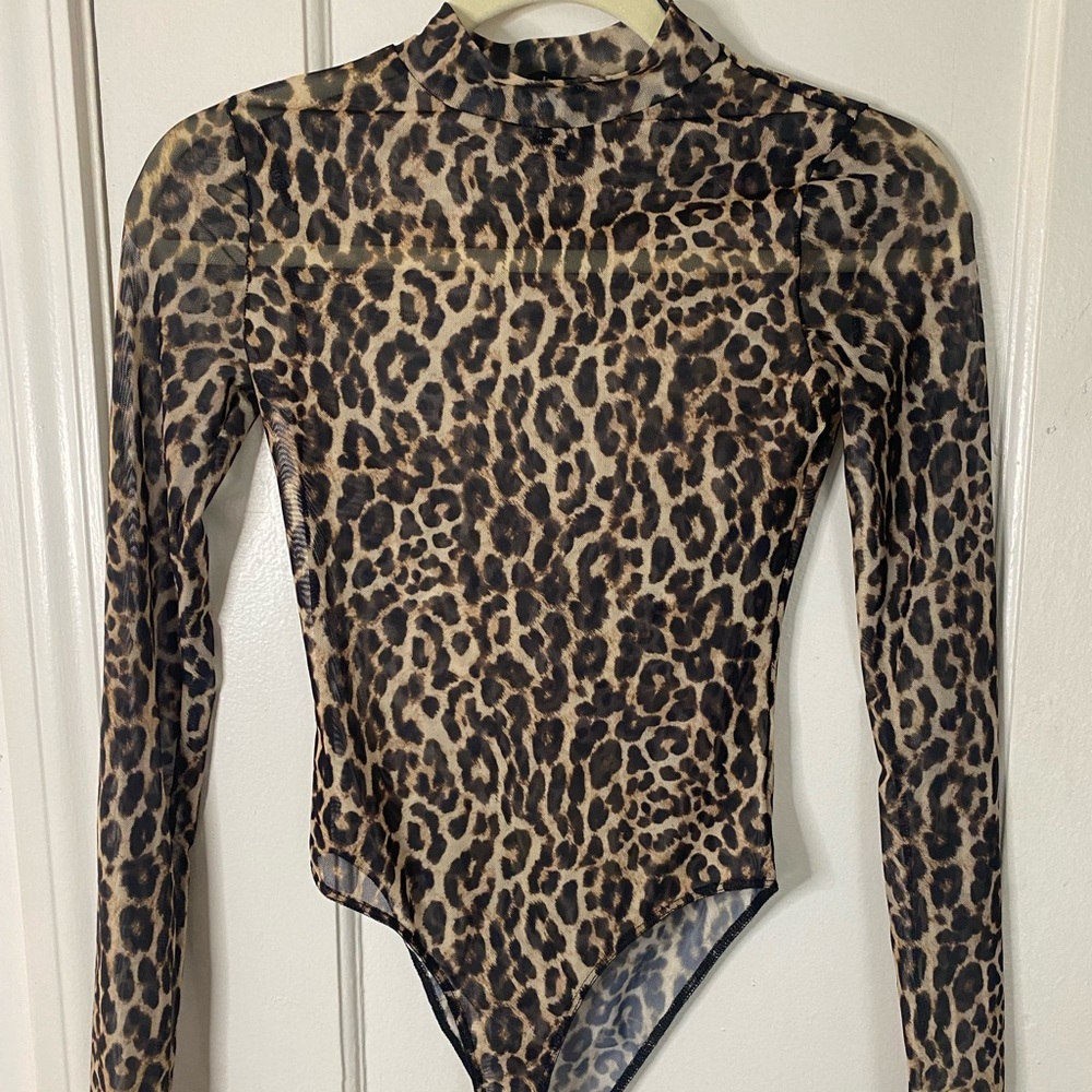 Leopard print body suit